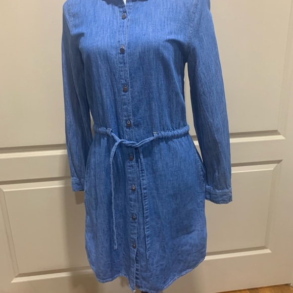 Tommy Hilfiger Long Sleeve Denim Button Down Dress M - Picture 8 of 9